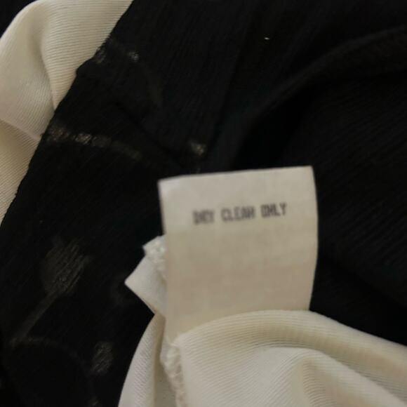 Saint Tropez West VTG Dress SZ 8 Sheer Overlay Lace Floral Black Sleeveless USA - Picture 8 of 10